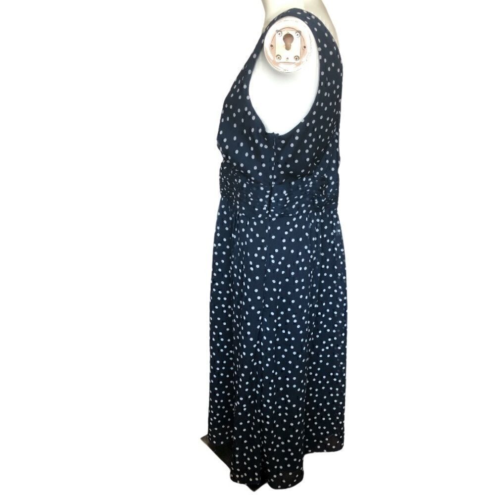 George ME navy blue polka dot dress size 10 - Picture 3 of 5